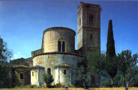 Romanische Abtei San Antimo, Montalcino, Toscana/Italien